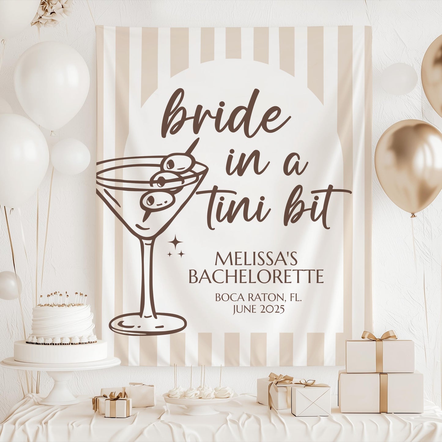 Bachelorette Banner, Bridal Shower Backdrop, Bachelorette Party Decor, Bridal Shower Banner, Martini Bachelorette Party Decor, Martini Bach
