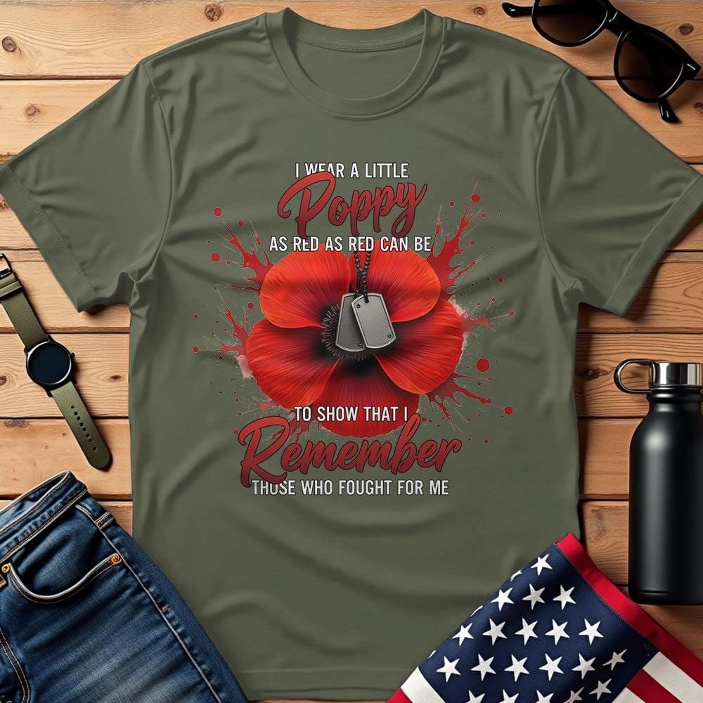 I Remember Those Who Fought For Me T-Shirt, Military Shirt, Patriotic Shirt Men, Soldier Tee, Veteran Gift Idea, Father's Day Gift