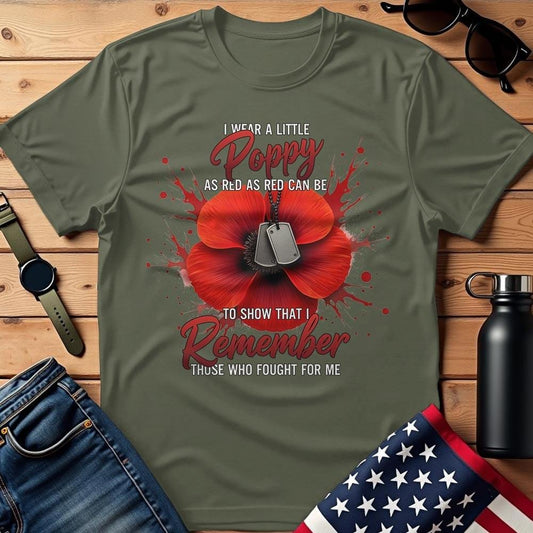 I Remember Those Who Fought For Me T-Shirt, Military Shirt, Patriotic Shirt Men, Soldier Tee, Veteran Gift Idea, Father's Day Gift