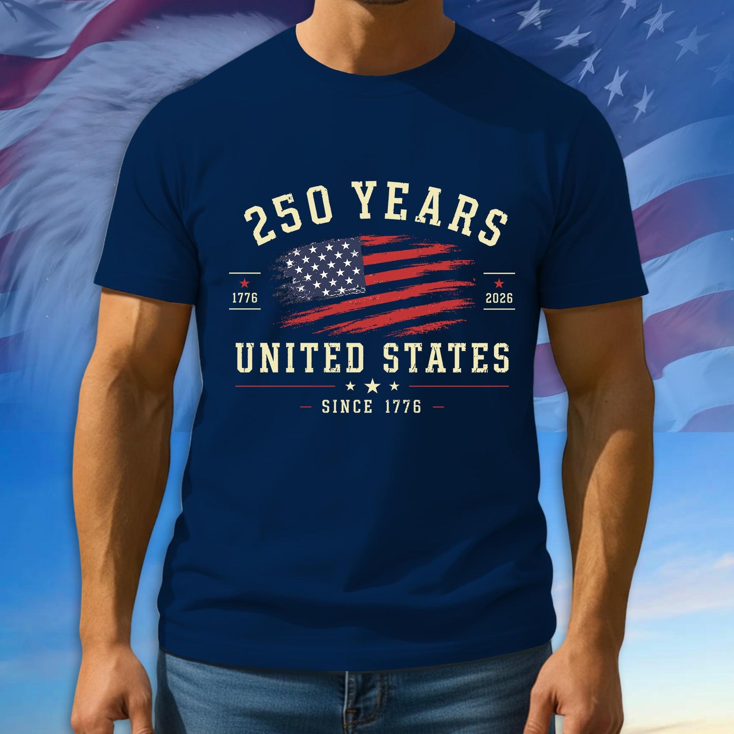 250 Years Of Freedom Shirt, 1776 - 2026 Patriotic Tee, 100% Cotton Multicolor Tshirt For Independence Day, 250th Anniversary Gifts