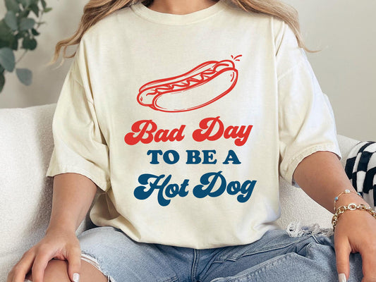 Comfort Colors  Retro Hot Dog Shirt Funny Foodie Graphic Tee Unisex Gift